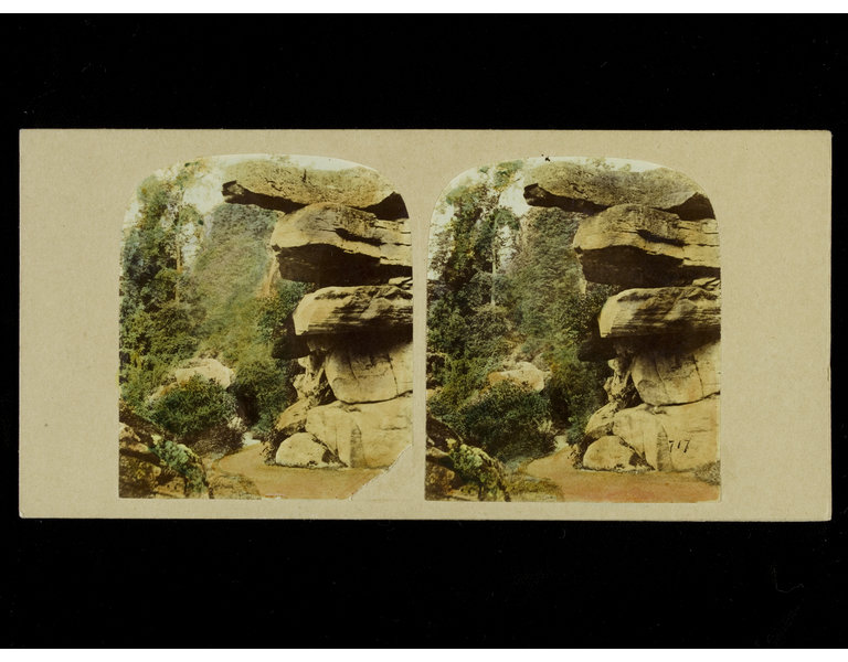 Stereographic photograph of a landscape