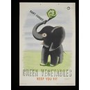 Don't forget - green vegetables keep you fit (Poster)
