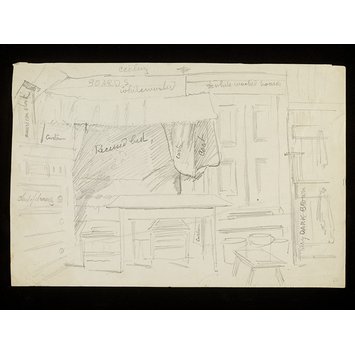 Drawing - Interior of a bedroom Drawing - Interior of a bedroom