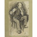 Man playing a flute (Drawing) Man playing a flute (Drawing)