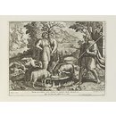 Raphael's Bible; Jacob asking Laban's daughter in marriage (Print)