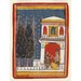 Painting - Krishna and a lady in a pavilion.