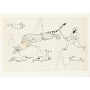 A hunter killing a leopard (Painting)