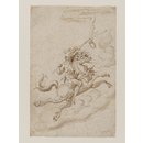 Fantastic horse and rider (Drawing)