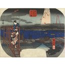 Distant View of Fireworks at Ryogoku; Famous Places in the Eastern Capital (Woodblock print)
