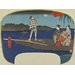 Woodblock print - The Onmayagashi Crossing; A Compendium of Ferry Crossings with Sun, Moon and Flowers Woodblock print - The Onmayagashi Crossing; A Compendium of Ferry Crossings with Sun, Moon and Flowers