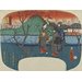 Woodblock print - The Plum Garden at Omurai; Flower Siblings at Famous Places