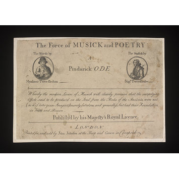 Print - The Force of MUSICK and POETRY/A/Pindarick ODE Print - The Force of MUSICK and POETRY/A/Pindarick ODE