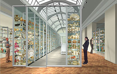 3D visualisation of 'visible storage' for [V&A] Ceramics galleries Phase 2