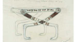 Furniture design by Oliver Messel for the film Caesar and Cleopatra. Museum no. S.374-2006