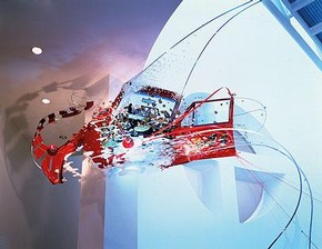 Figure 1. Sarah Sze, 'Things Fall Apart', 2001, mixed media installation with vehicle. Collection SFMOMA, Accessions Committee Fund. ©Sarah Sze (Photo reproduced with permission from Frank Oudeman)