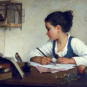 Girl Writing by H Browne 2006au4128