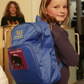 V&A 'Emperor's Party' family activity backpack.