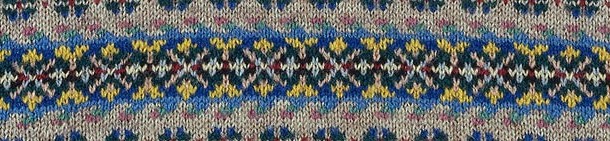 Detail from man's Fair Isle jumper, unknown maker. Museum no. T.363-1984