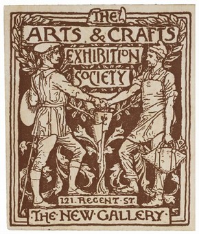 Detail from a season ticket for The Arts & Crafts Exhibition Society, by Walter Crane, England, UK, 1890. Museum no. E.4164-1915