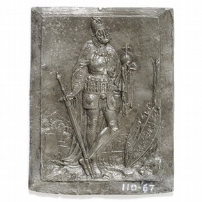 Lead plaquette depicting the emperor Charlemagne, by Peter Flötner, Nuremberg, Germany, about 1540. Museum no. 110-1867