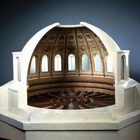 Model of the interor of the The Reading Room of the British Museum, made by Sydney Smirke, England, about 1853. Museum no. 349-1890