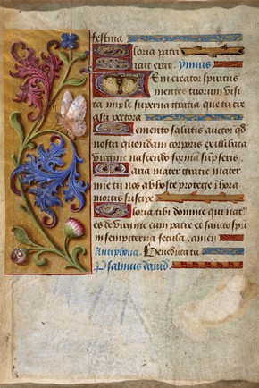Illuminated page from the Book of Hours of Louis XII by Jean Bourdichon, 1498/9, France. Museum no. E.949-2003
