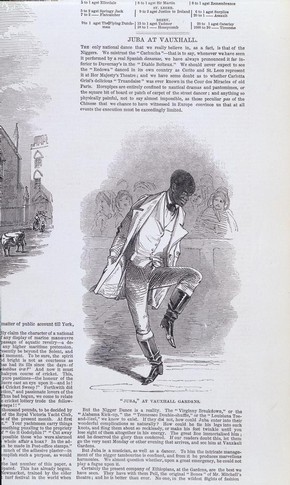 Newspaper article relating to Master Juba, Illustrated London News, London, England, 1848. Museum no. 172935