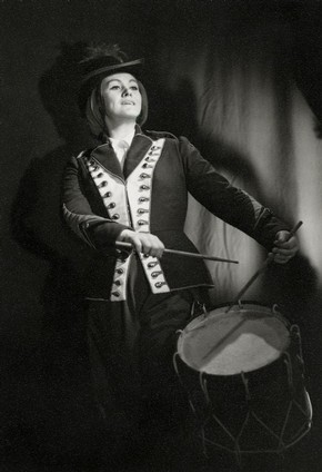 Joan Sutherland as Marie in Donizetti’s opera La Fille du Régiment, Royal Opera House, Covent Garden, London, 1959