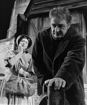 Scene from Benjamin Britten's opera Peter Grimes at Sadler's Wells Theatre, London, 1963