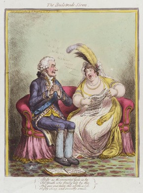 James Gillray, The Bulstrode Siren, print of Elizabeth Billington, 1803