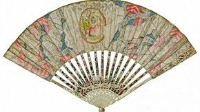Fan, British, 1790s, painted kidskin. Museum no. T.25-1957