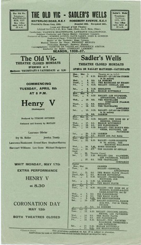 Old Vic Green Flyer, London, 1936
