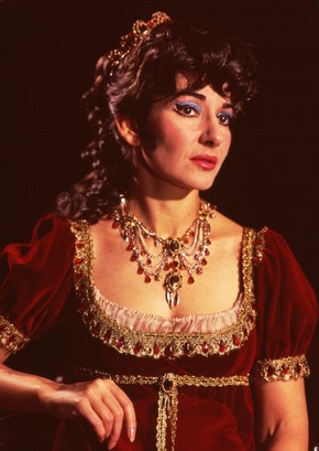 Maria Callas as Floria Tosca in Act II of Puccini’s opera Tosca, Royal Opera House, Covent Garden, London, 1964