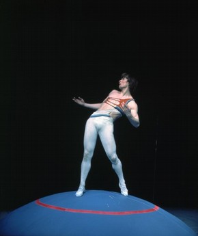 Nureyev in Ropes of Time, colour photograph, 1970