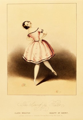 Print depicting Clara Webster in The Beauty of Ghent, L'Enfant (print), lithographic print, about 1844. Museum no. E.5065-1968