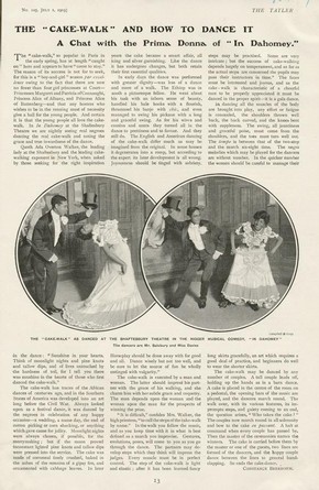 Magazine article relating to The Cakewalk at the Shaftsbury Theatre (1888-1941), 1903