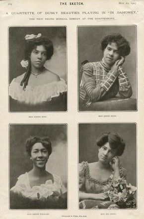 In Dahomey chorus members at Shaftesbury Theatre (1888-1941), The Sketch Magazine, print cutting from a magazine, London, United Kingdom, 1903. Museum no. 131655
