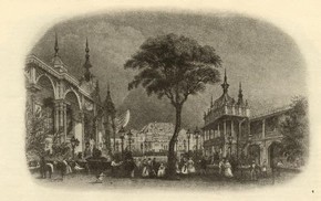 The Eagle Tavern, black ink on newsprint, early to mid 19th century