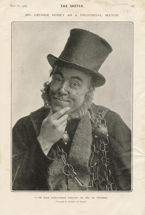 George Robey as a Mayor in The Sketch magazine, 18t May 1904. Museum no. NAL 131655 PP.10