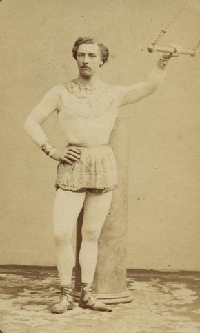 Jules Léotard with trapeze, mid 19th century