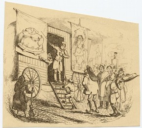 Freak Show Poster, 19th century, black and white lithographic print, Musuem no. S.1-2009