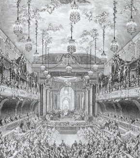Charles Nicolas Cochin, Ballet at Versailles in 1745, Engraving, 1745