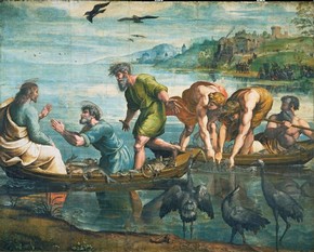 Raphael, 'The Miraculous Draught of Fishes' (Cartoon), 1515-16. On loan from HM Queen Elizabeth II