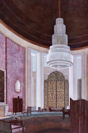 Grand Salon, Hôtel du Collectionneur, Plate IV from 'L`Hotel du Collectionneur by Groupe Ruhlmann, Paris, France, 1924. Museum no. 9914 NAL