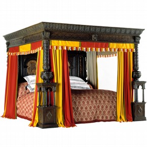 'The Great Bed of Ware', carved oak bed, possibly from Ware, Hertfordshire, UK, about 1590. Museum no. W.47-1931