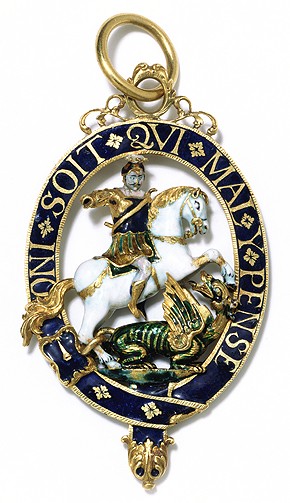 Badge of the Order of the Garter, about 1640, Museum no. 273-1869