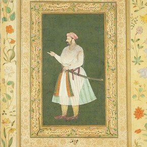 Ascribed to Balchand, Portrait of Mirza Abu'l Hasan 'Itiqad Khan, 1620-30. Museum no. IM.120-1921