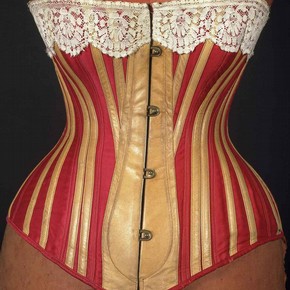 Corset, (front), 1883. Museum no T.84-1980