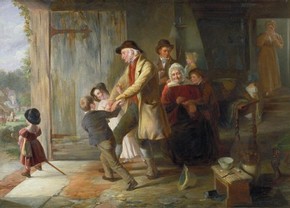 'Going to the Fair' by Thomas Webster RA, 1837, Museum no. FA.220