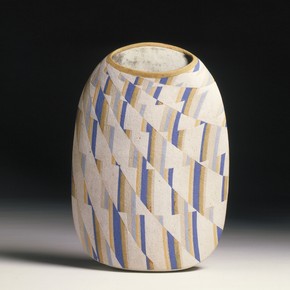 Elizabeth Fritsch, 'Optical Pot', stoneware, height 311mm, width 232mm, 1980. Museum no. C.13-1981