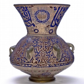 Mosque lamp of Sultan Hasan, about 1360. Museum no. 323-1900