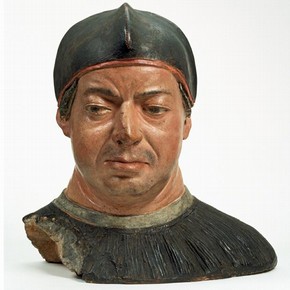 Bust of Cardinal Giovanni de' Medici (later Leo X), attributed to Antonio de'Benintendi, about 1512. Museum No. A.29-1982