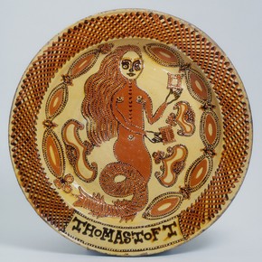 Dish, Thomas Toft, Staffordshire, United Kingdom, 1670-89. Museum no. 299-1869