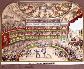 Print illustrating Astley's Royal Amphitheatre, date unknown